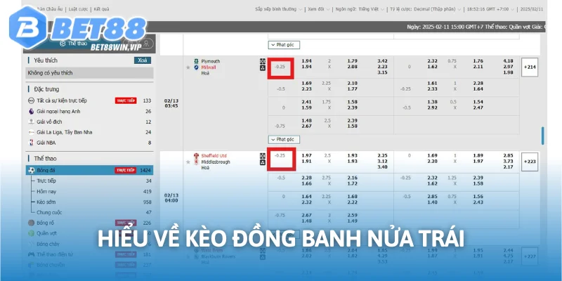 Hiểu về kèo đồng banh nửa trái