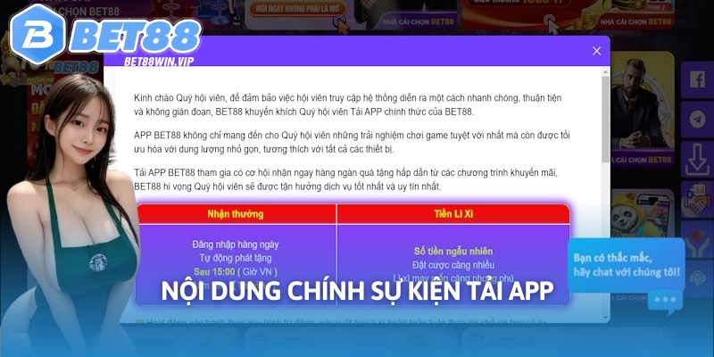 Nội dung chính trong ưu đãi tải app nhận thưởng